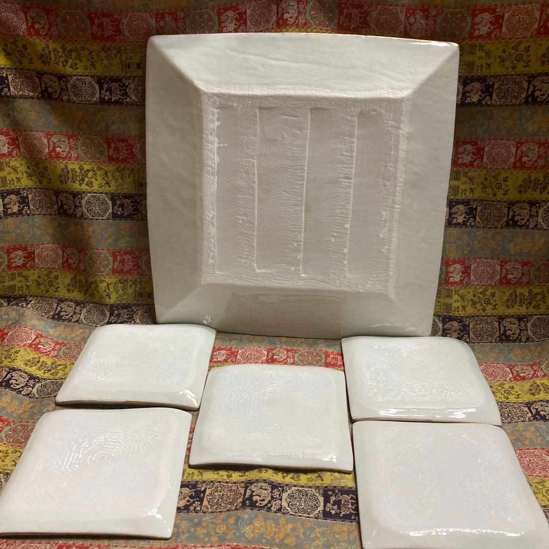 銘々皿セット　銀彩　5枚