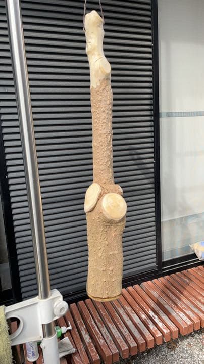 引っ越しに伴いお値下げ！国産山椒の木　すりこぎ　　直径約11.5cm 棍棒サイズ