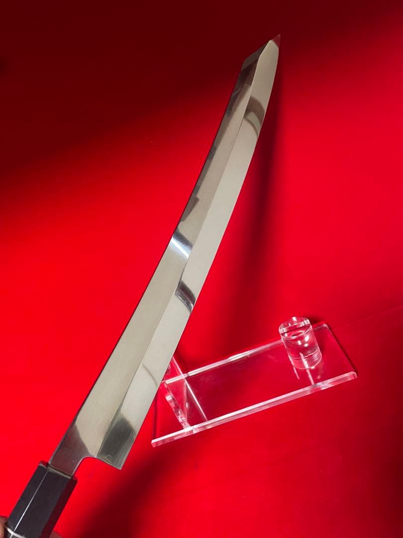 包丁　剣型切付　尺ニ　鏡面仕上げ　切味抜群　箱付　未使用品