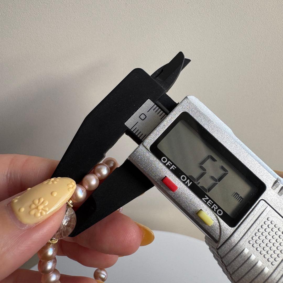 一点物　天然石　ハンドメイドブレス　ピンクガーデン　淡水パール　マザーオブパール