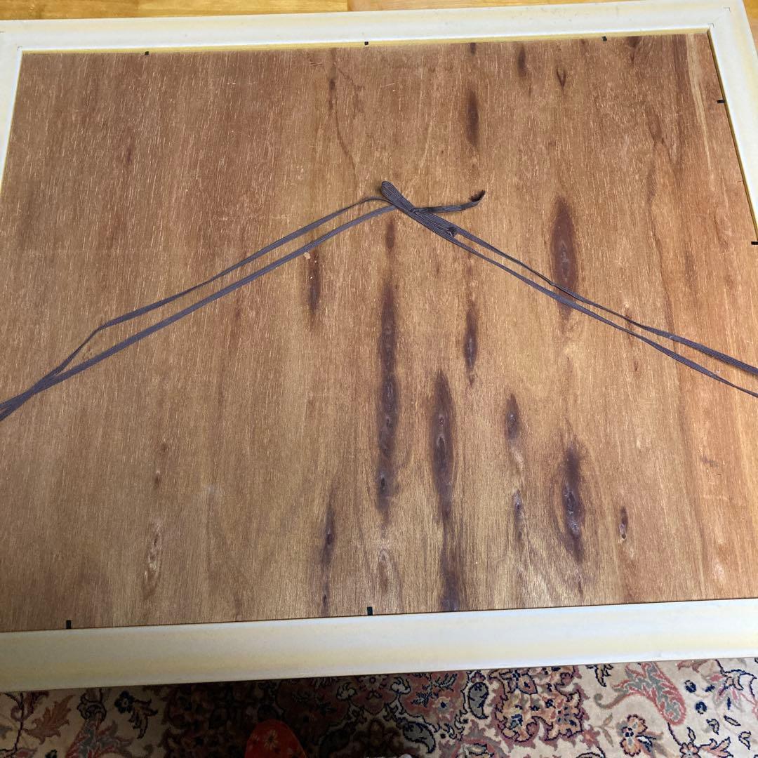 ロンゴ パティオガーデン風景 油彩画 階段と花壇