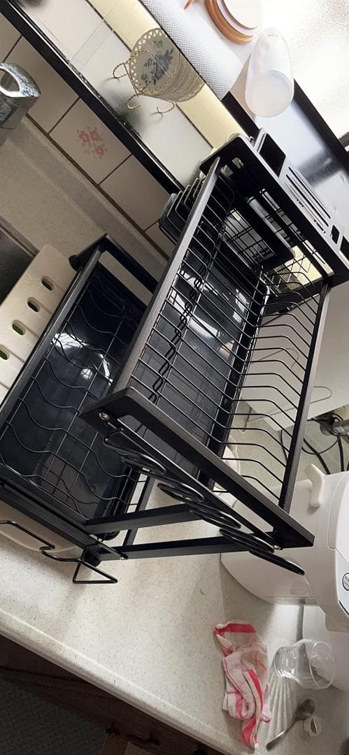 食器乾燥ラック 大容量2段水切りラック