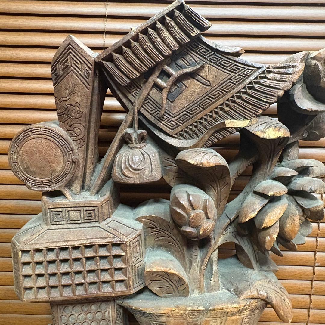 中国で購入　木彫　彫刻