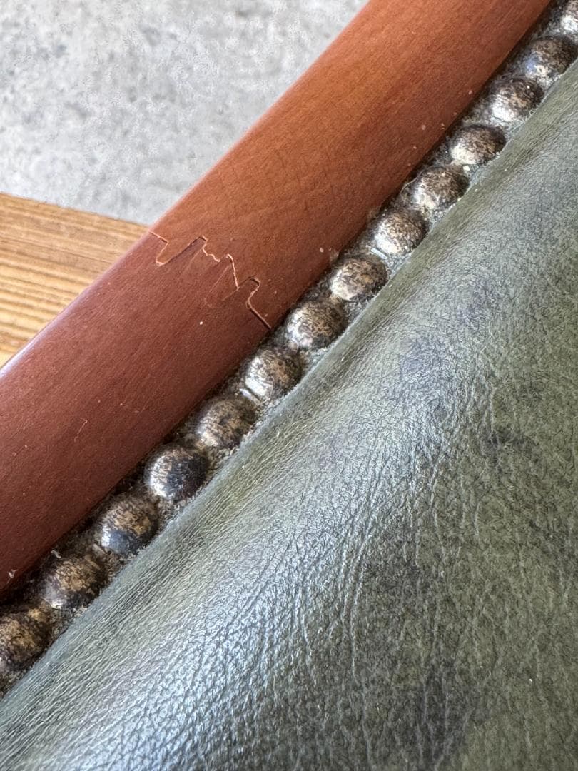 イタリア 本革ロッキングチェア クラシック アンティーク チェスターフィールド