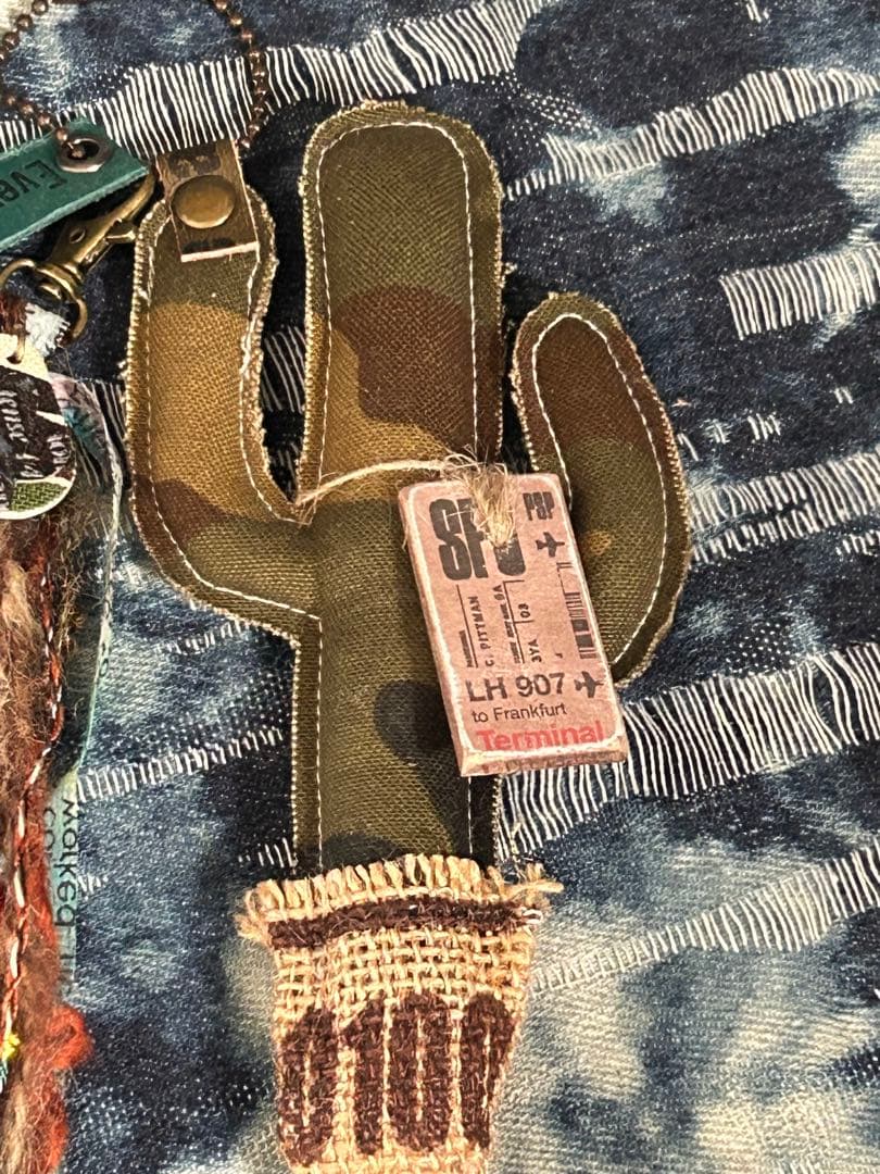 カモフラサボちゃんバッグチャーム No.207