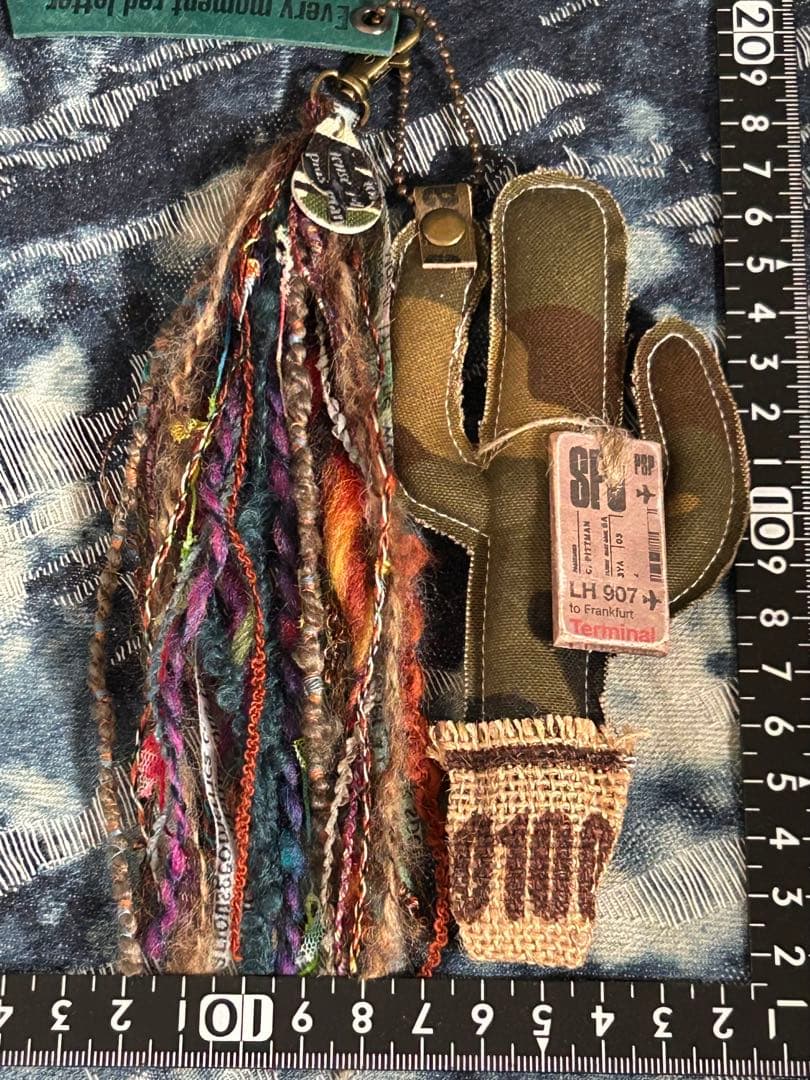 カモフラサボちゃんバッグチャーム No.207