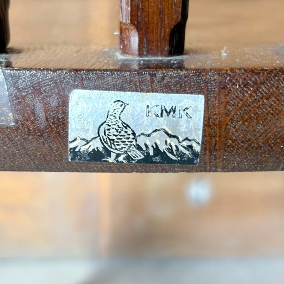 福岡】 飛騨家具 柏木工 KMK 無垢 椅子 アンティーク レトロ 雷鳥