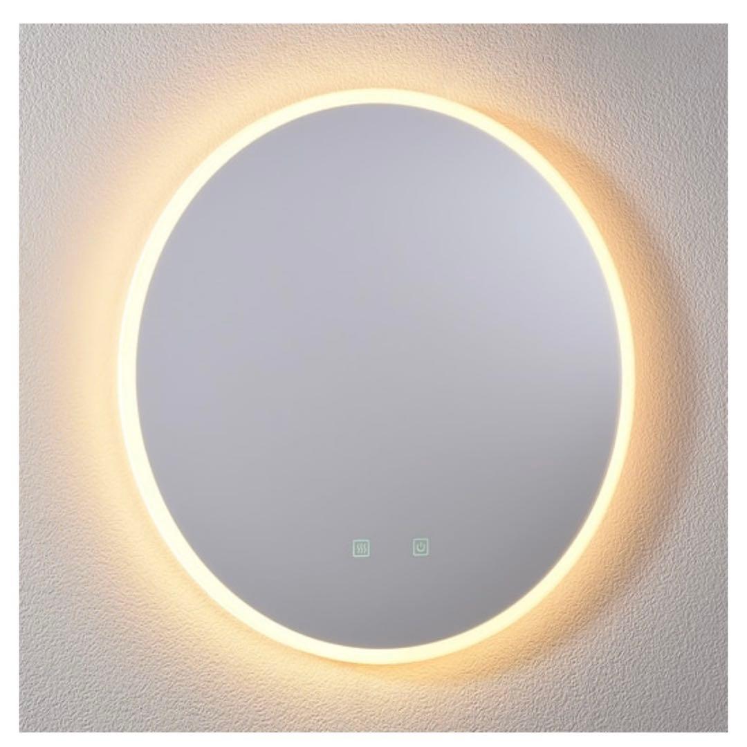 ミラタップ　超大型LEDミラー 壁掛け直径60㎝