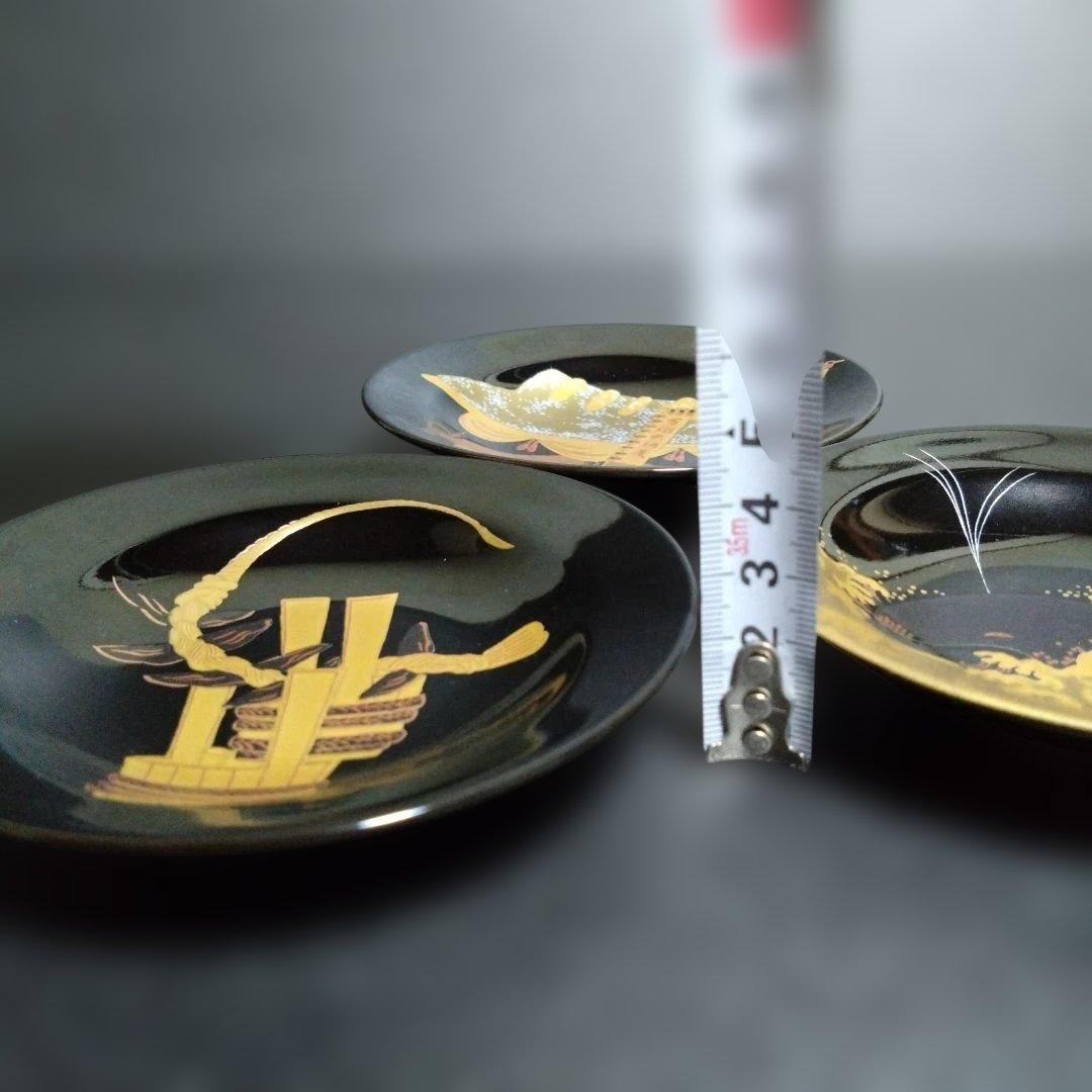 新品 有田焼 幸楽窯 小皿3枚　長崎くんち　万屋町　長崎県