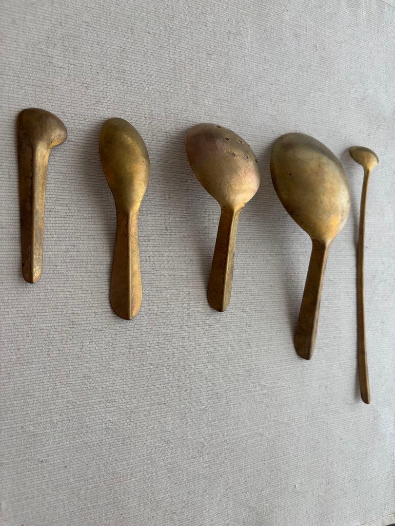 ヒウラユカさん　真鍮のカトラリーセット 5本