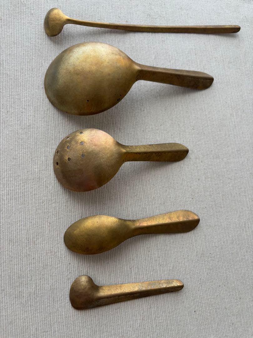 ヒウラユカさん　真鍮のカトラリーセット 5本