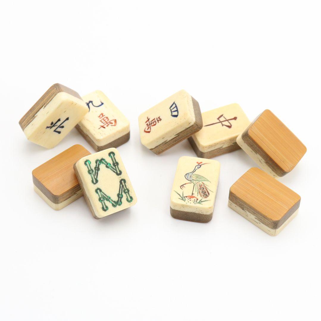 中国 麻雀牌 竹嵌 背竹牌 骨牌 SL466 DK1 - メルカリ