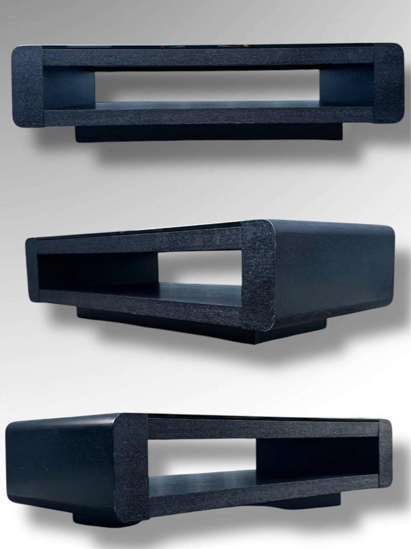 週末SALE】ニトリ ベルネ センターテーブル ブラックガラス モダン