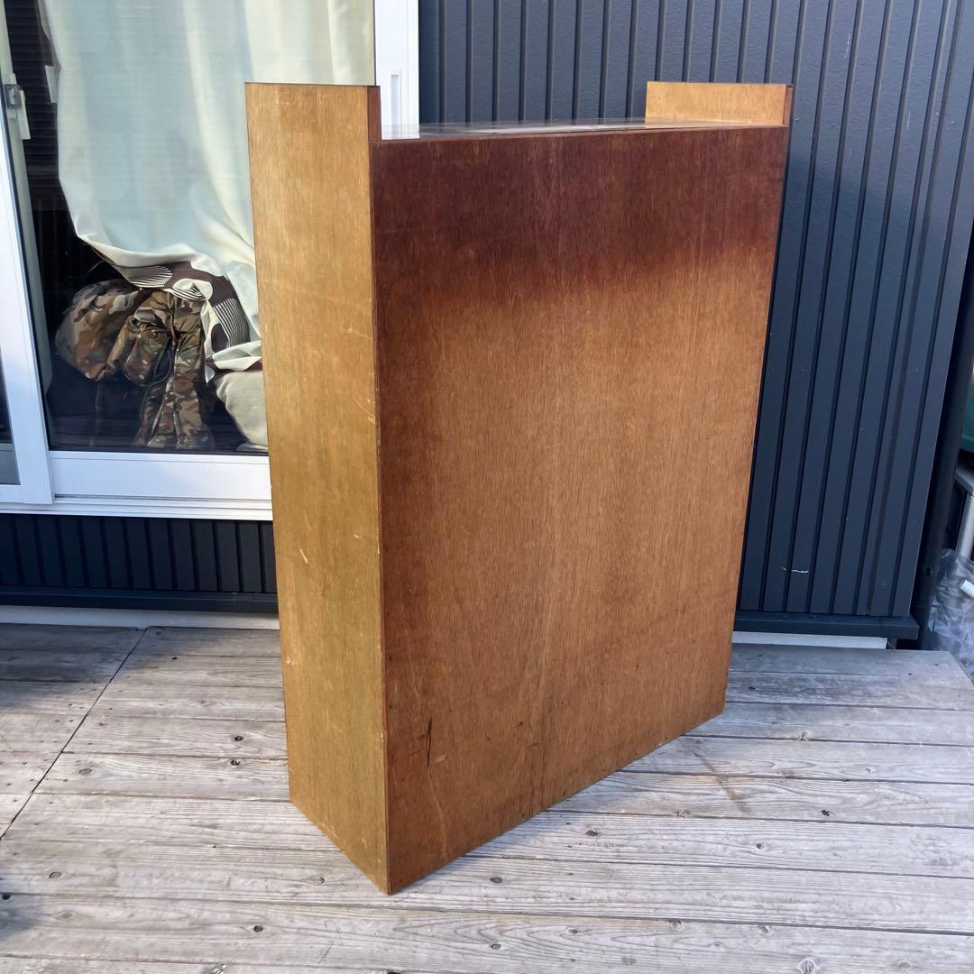 昭和レトロ 木製格子扉キャビネット 飾り棚 古家具 古道具 引き出し収納