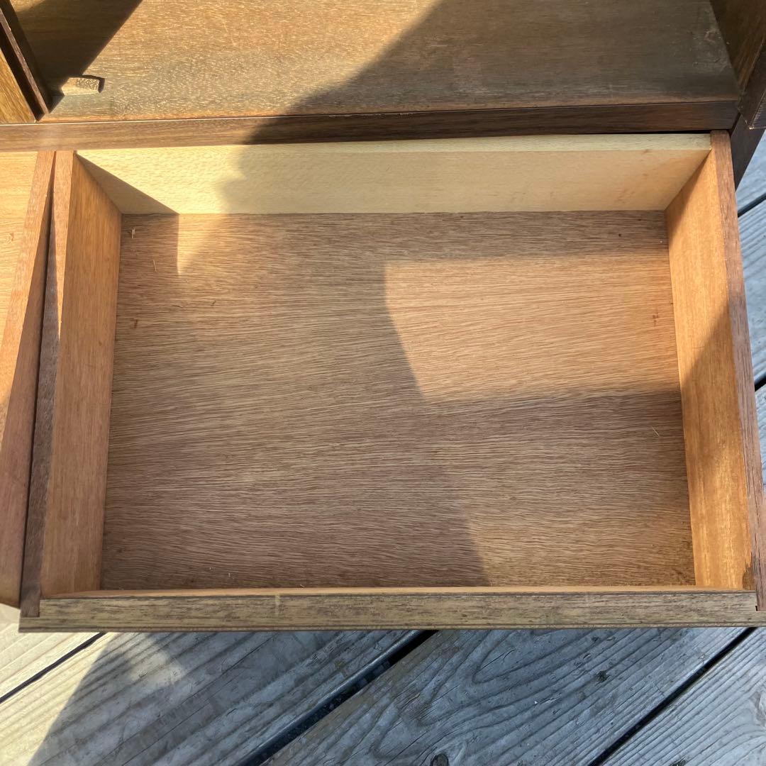 昭和レトロ 木製格子扉キャビネット 飾り棚 古家具 古道具 引き出し収納