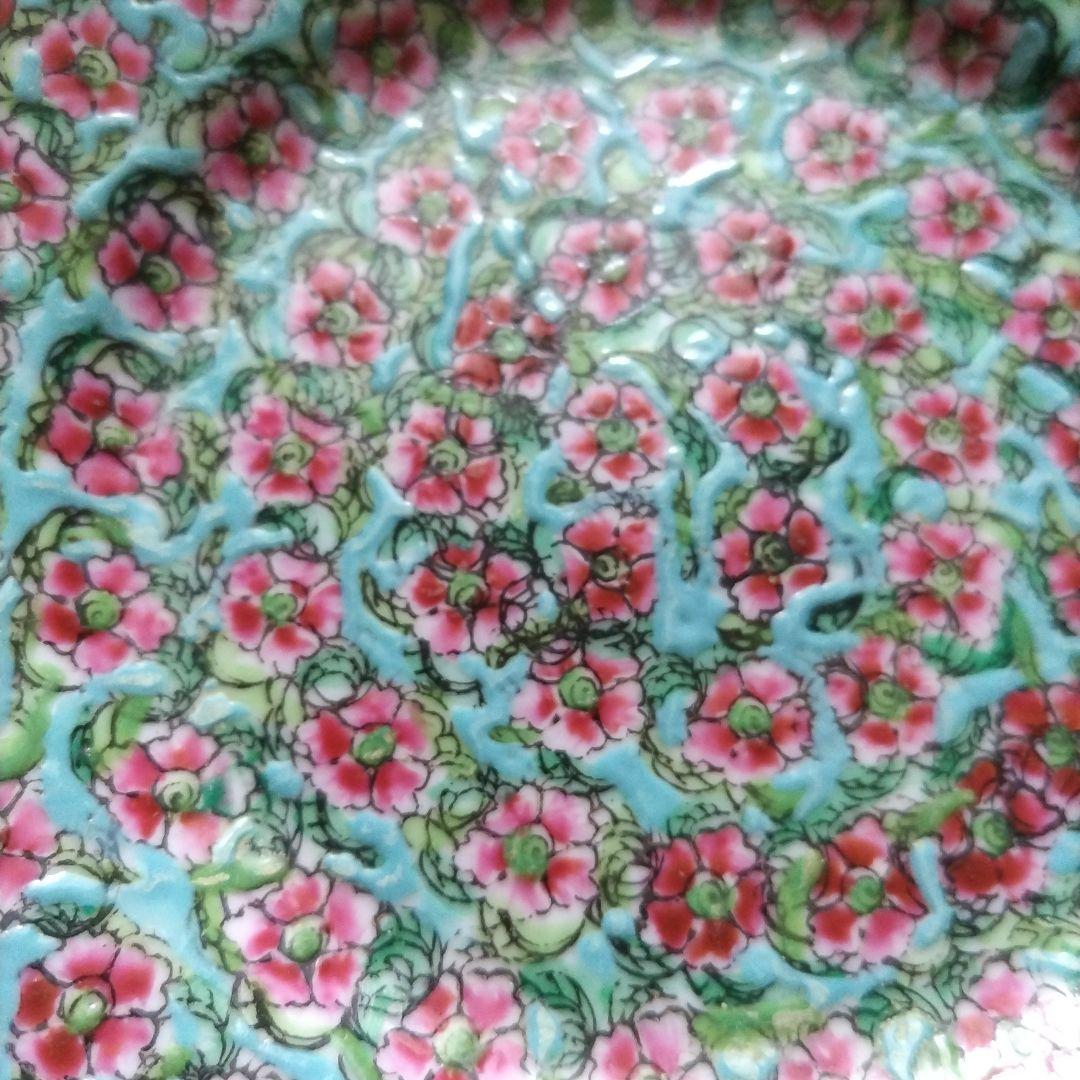 【美品】中国景徳鎮　乾隆年製　粉彩　花詰文様　銘々皿４　小皿４　計８枚