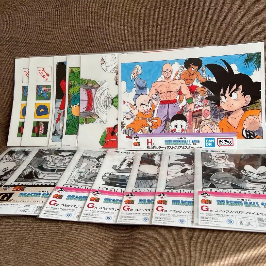 ドラゴンボール一番くじ40th☆ポスター☆クリアファイル☆ステッカー