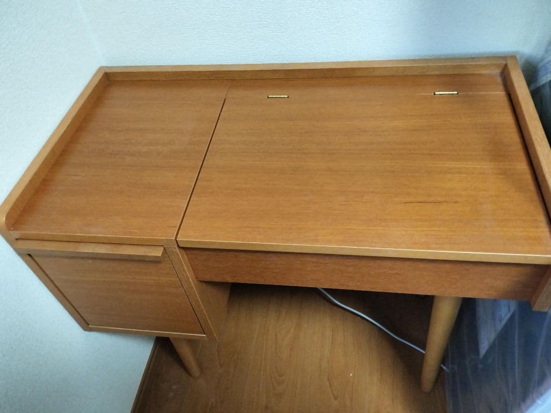 ウニコ unico アルベロ ALBERO　木目調ドレッサー・鏡台 引き出し付き