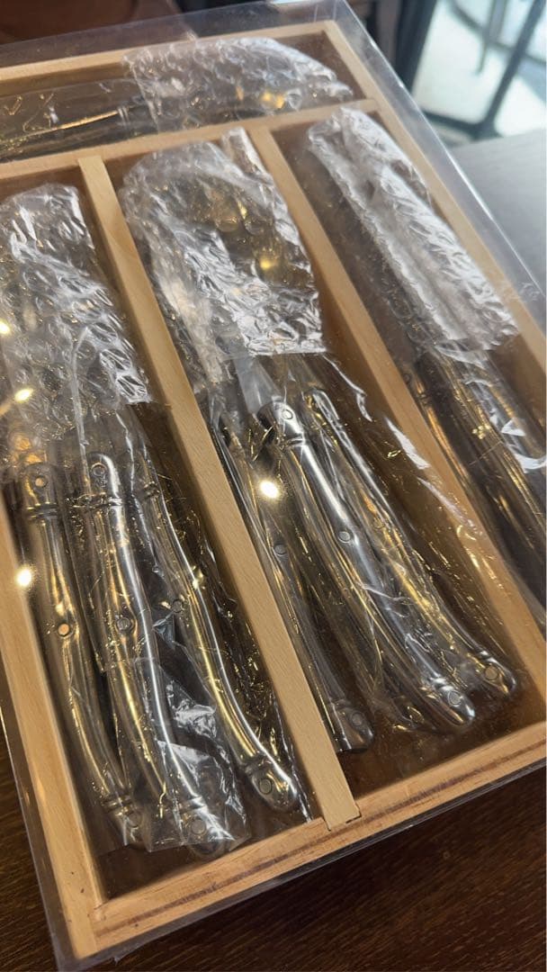 Laguiole elite カトラリーセット24本入シルバー　刻印入り5セット