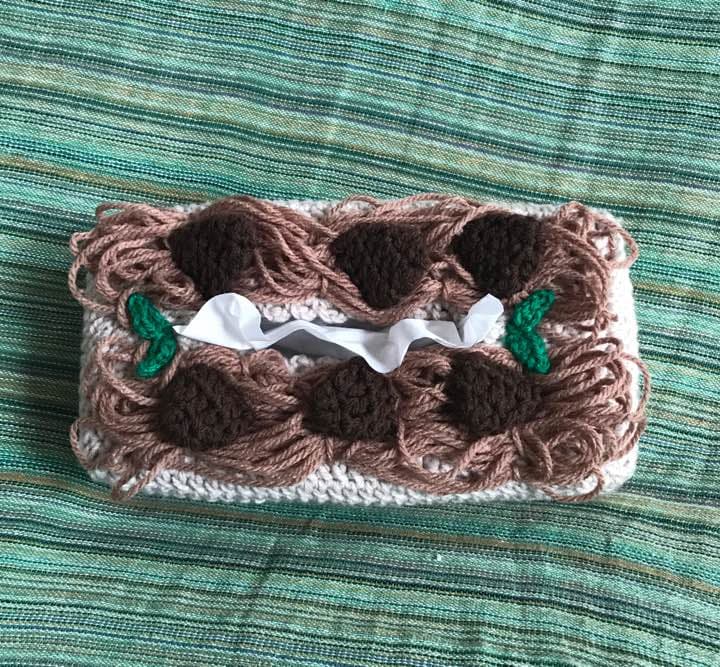 ティッシュカバー ティッシュケース　ケーキ　モンブラン