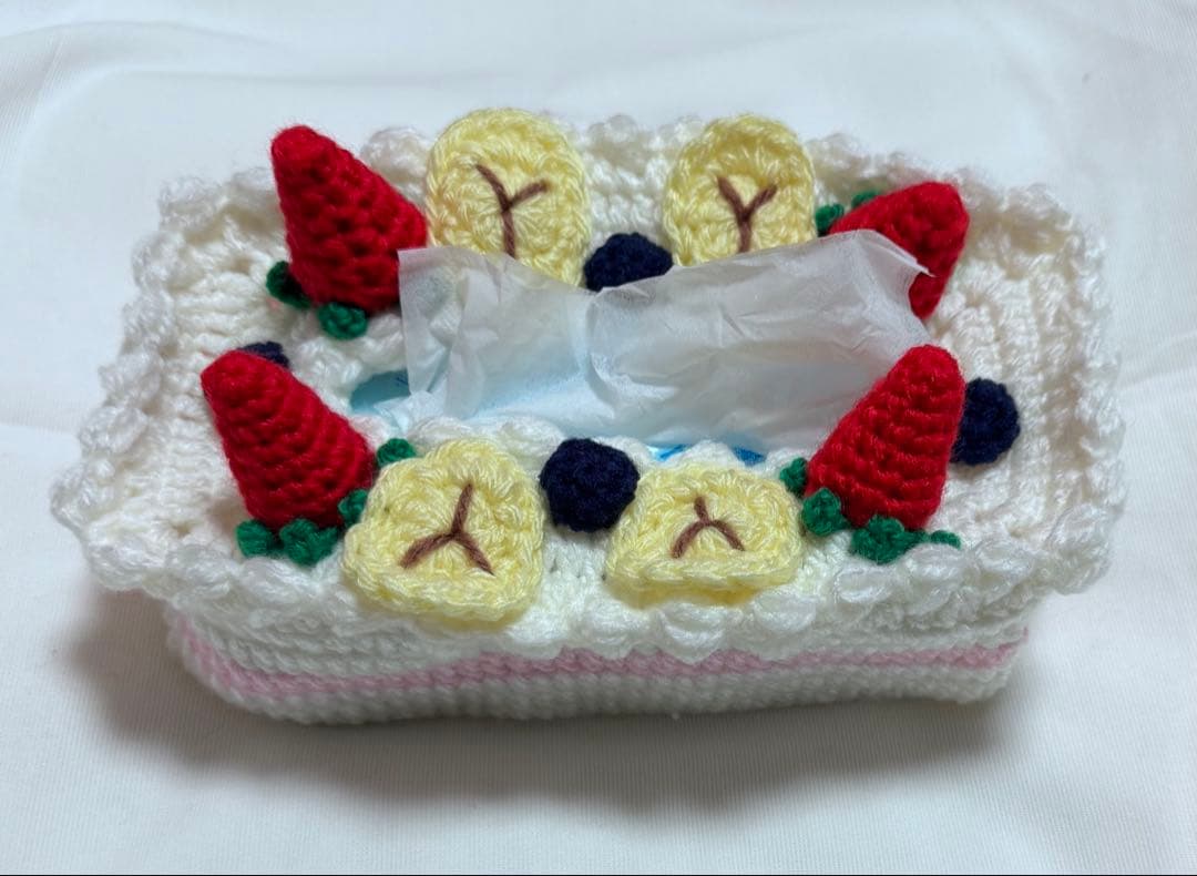 ティッシュカバー ティッシュケース　ケーキ　モンブラン