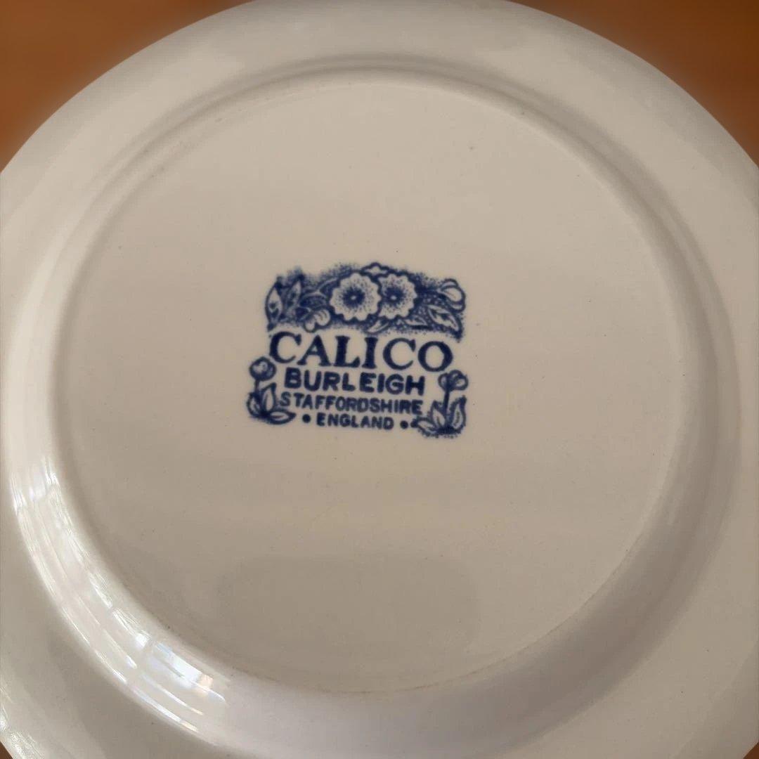 R*a様 ブルーキャリコ/Burleigh カップソーサー/ボウル✖️2/プレー