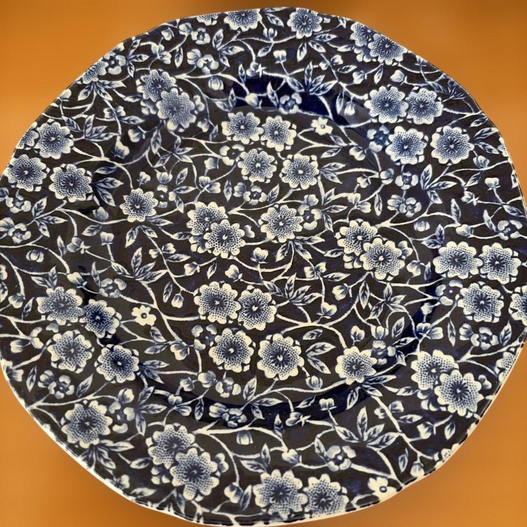 R*a様 ブルーキャリコ/Burleigh カップソーサー/ボウル✖️2/プレー