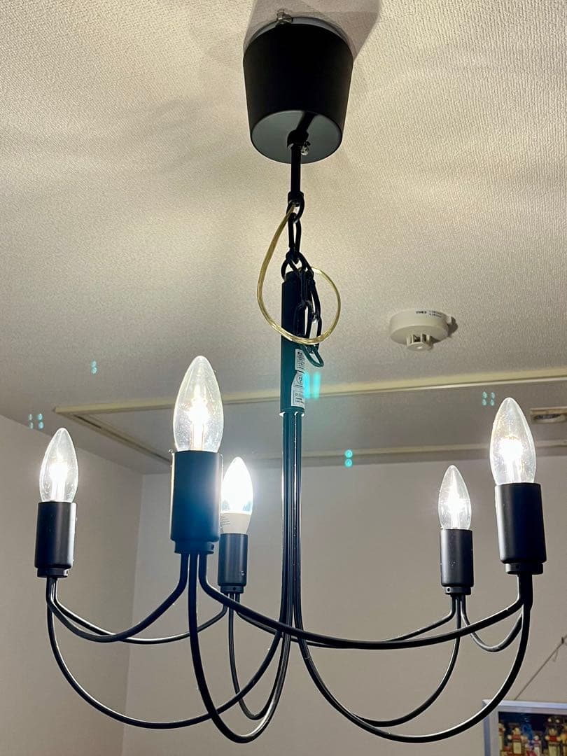 ディクラッセ シンプルシャンデリア ブラック 5灯