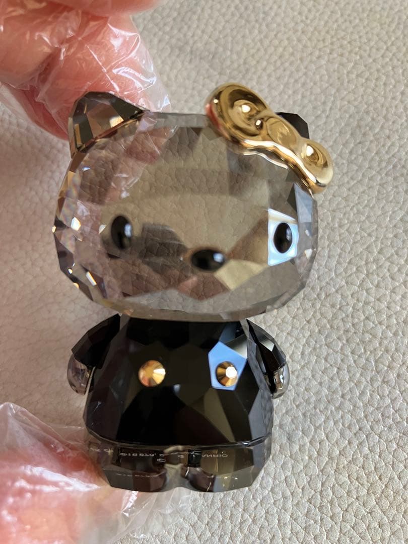 Swarovski 2012年スワロフスキーハローキティ 置物・ブラック - メルカリ