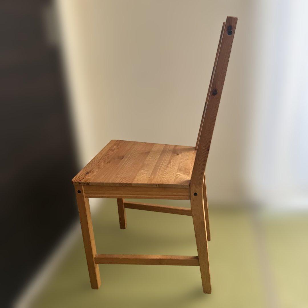 4個セット木製ダイニングチェア 3段背もたれ