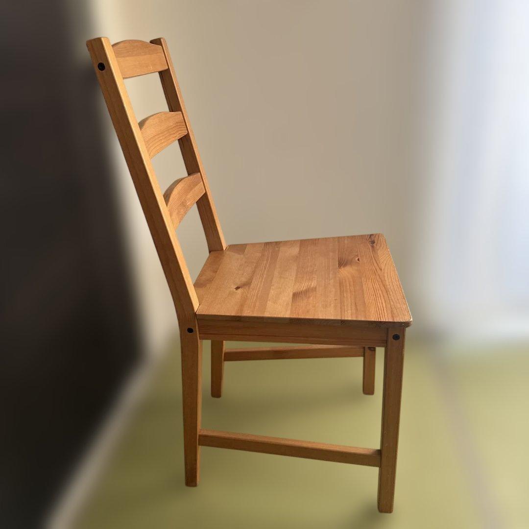 4個セット木製ダイニングチェア 3段背もたれ