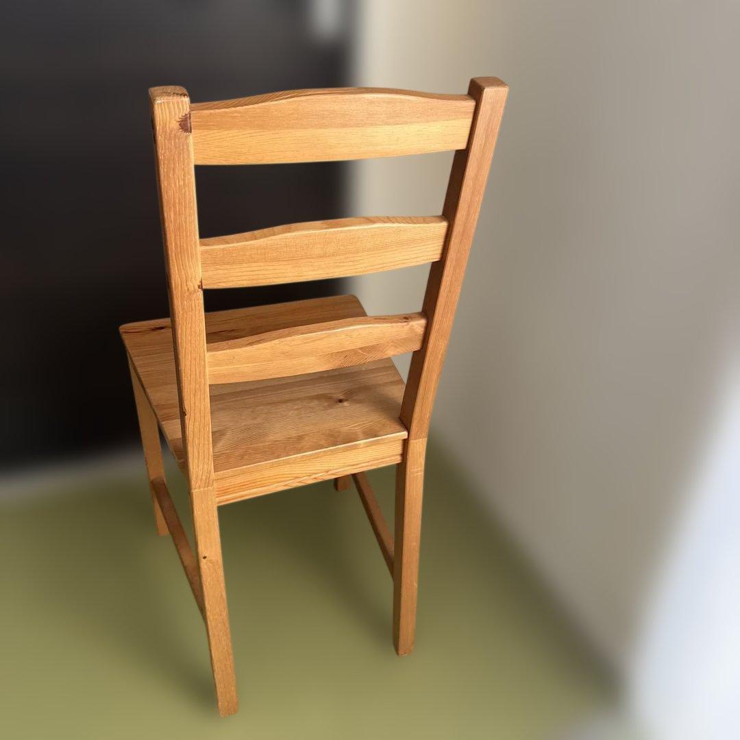 4個セット木製ダイニングチェア 3段背もたれ