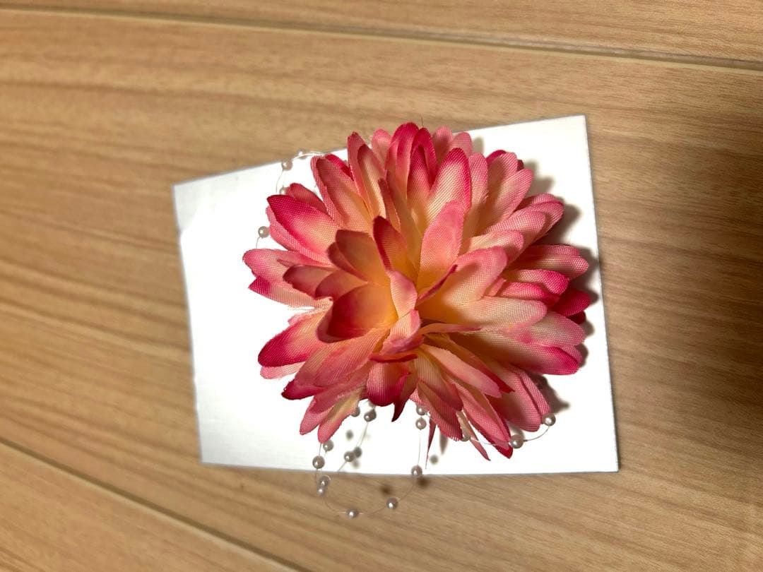 七五三用 赤と白の花柄着物