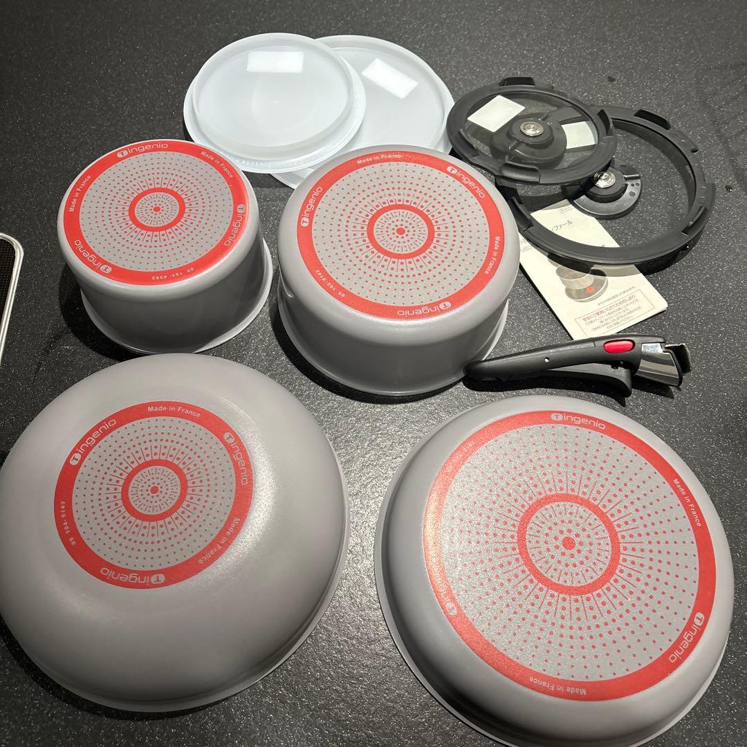 ティファール 取っ手のとれる 鍋 フライパンセット 9点セット