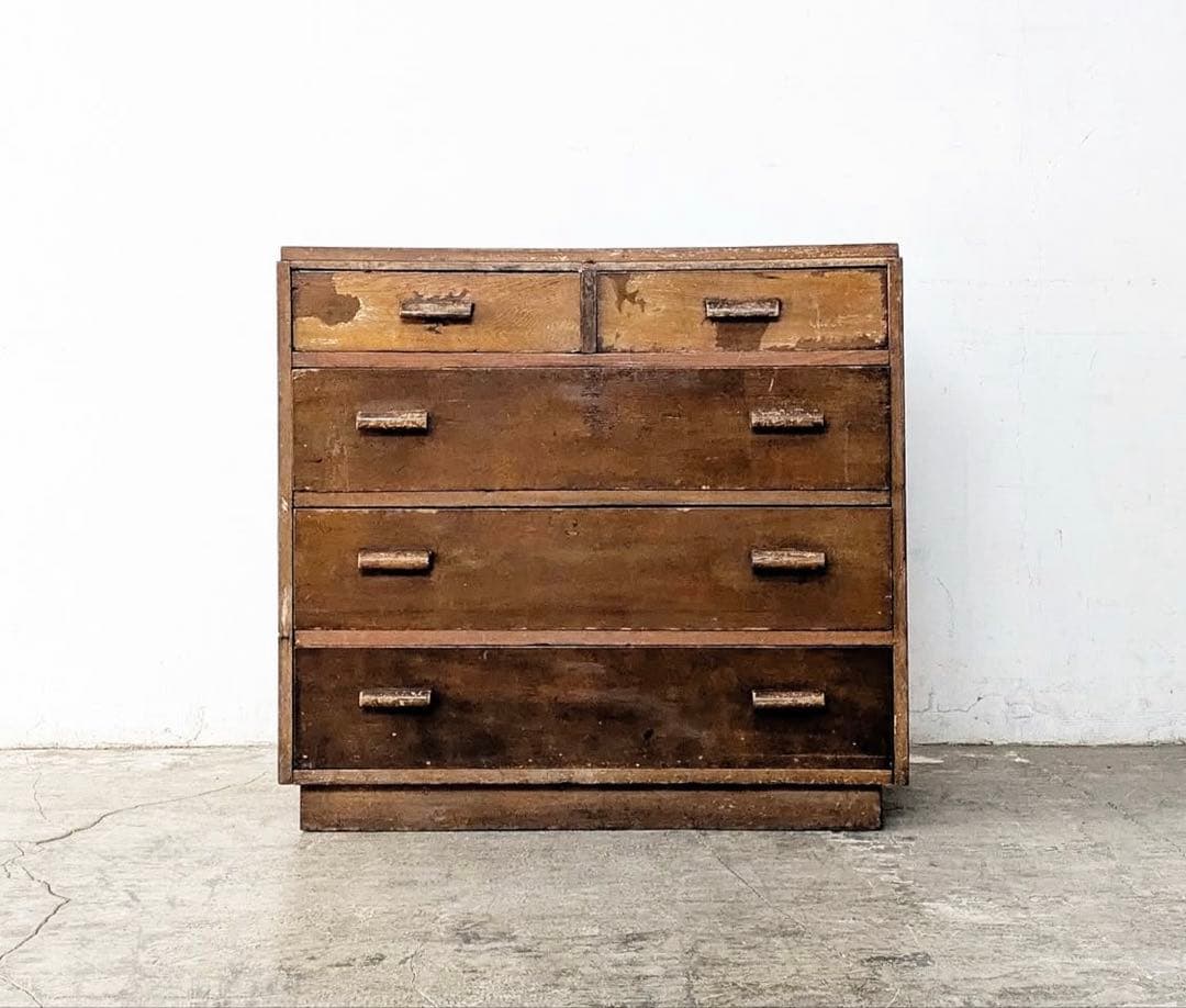 アメリカ製ヴィンテージ ドロワーチェスト 無垢材 USアンティーク家具