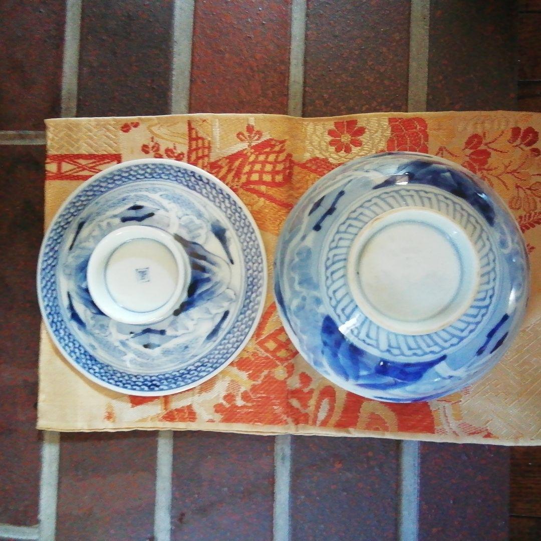 骨董品 青白磁 蓋付き丼