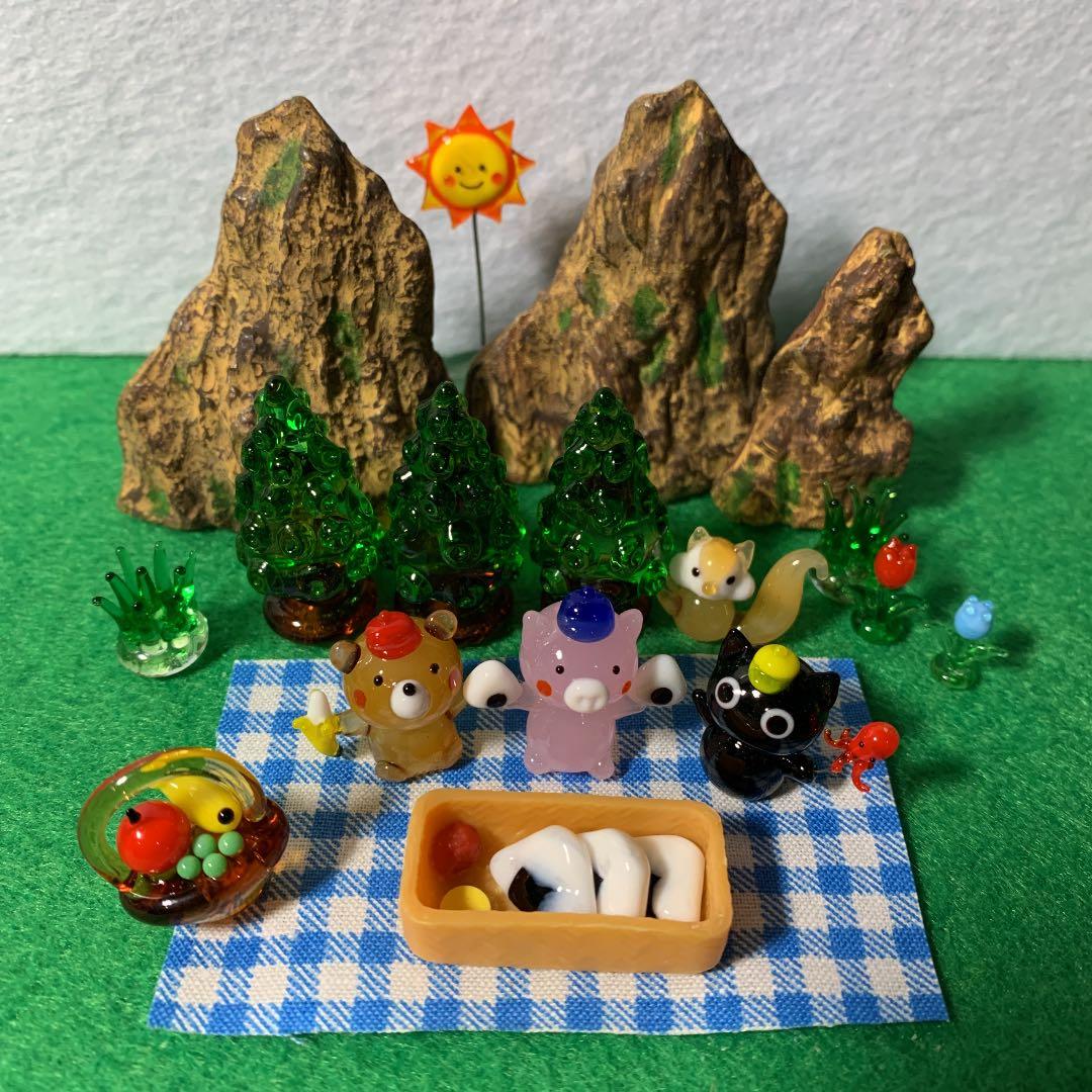 ガラス細工　ミニチュア　ピクニック