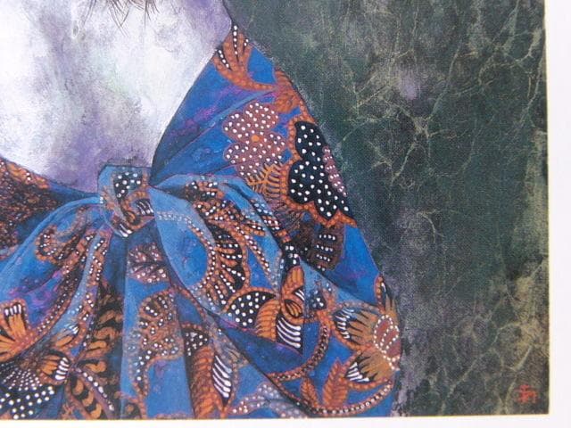 内田あぐり、【立つ】、希少な額装用画集より、新品額装付、状態良好