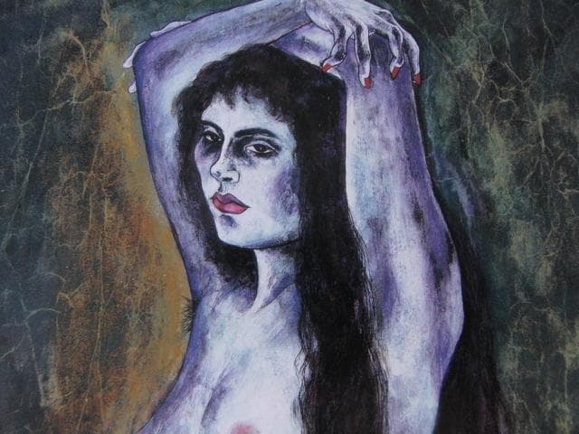 内田あぐり、【立つ】、希少な額装用画集より、新品額装付、状態良好