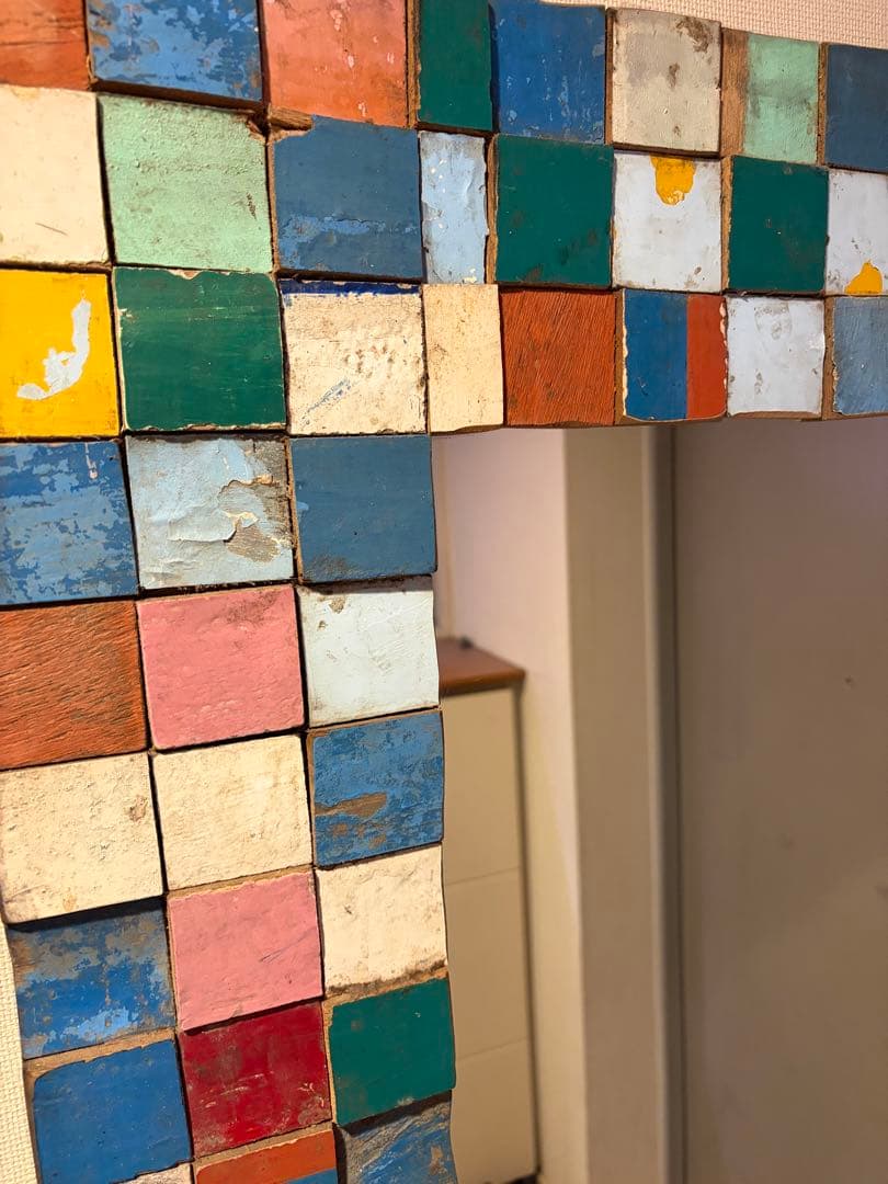 ボート古材の壁掛けミラー