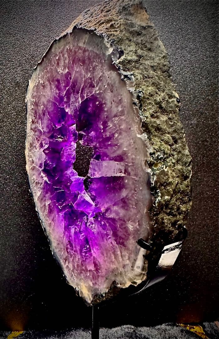 皇帝アメジスト スライス原石