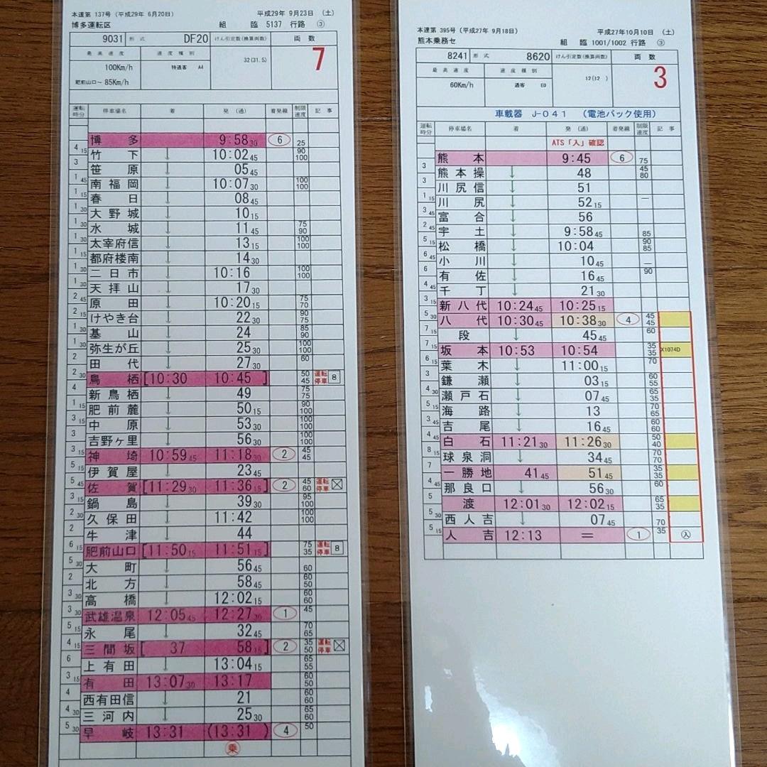 運転士時刻表 スタフ JR九州 - メルカリ