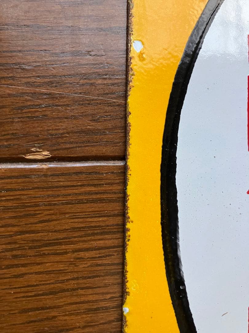 昭和レトロ 当時物 古道具 看板 ホーロー 両面（同柄） 東芝ランプ