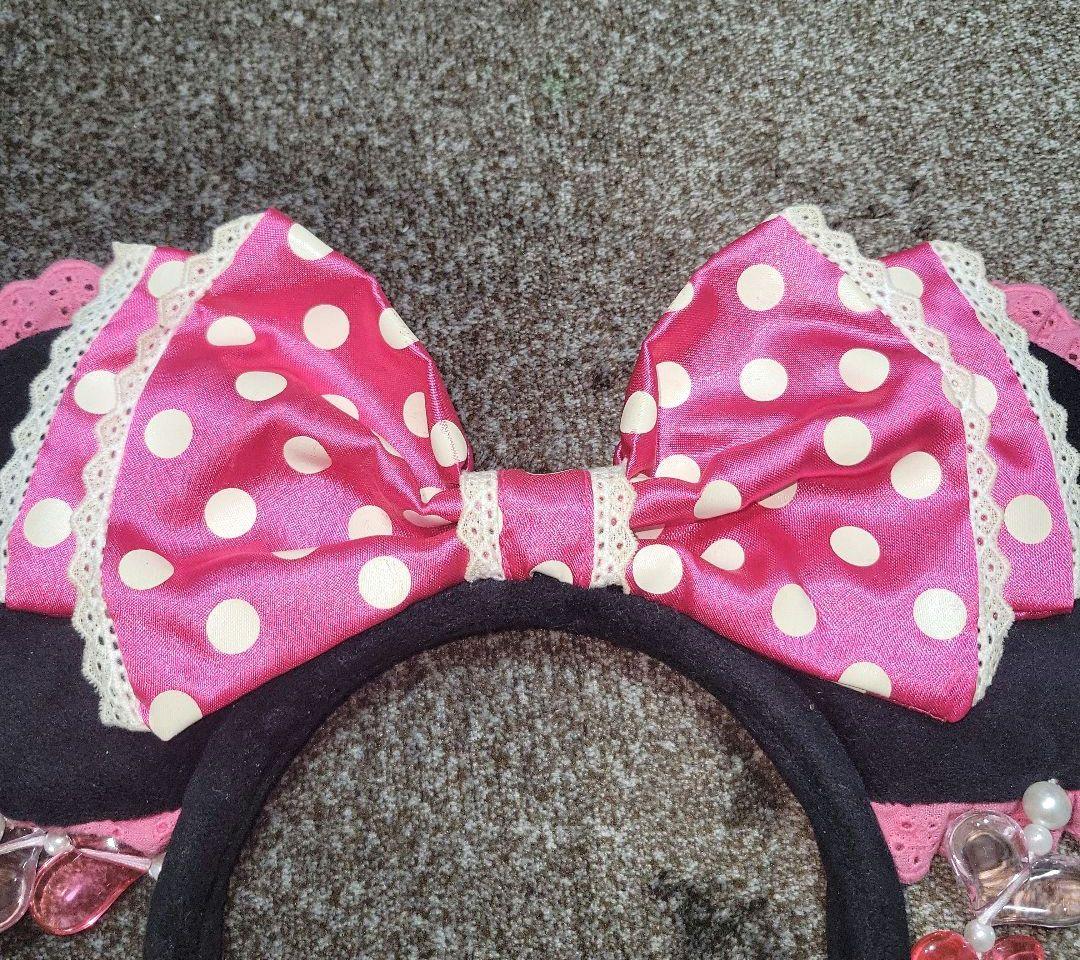 ディズニー ミニー ハート イヤリング カチューシャ ピンク リボン