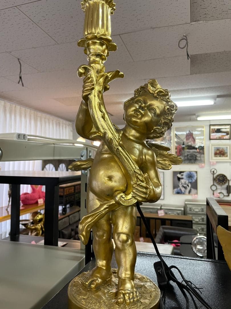 エンジェル　天使　ランプ　照明　ライト　ゴールド　フロアスタンド　テーブルライト