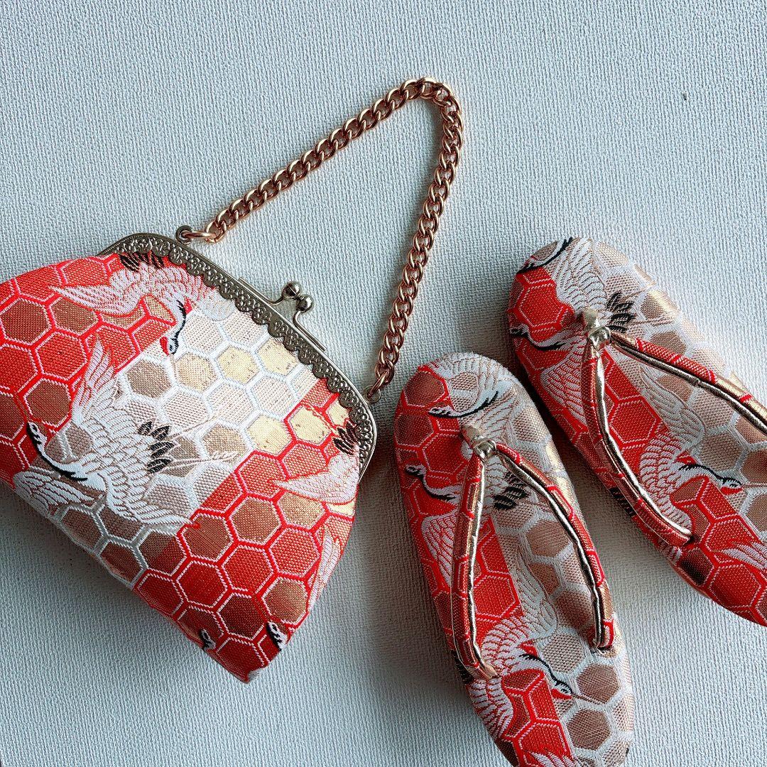 七五三　7歳女の子　フルセット　きもの　青系　金プリント　花鼓　折り鶴　7285