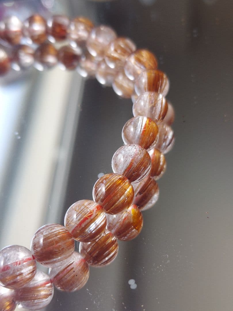 パワーストーン コッパー タイチン ルチルクォーツ ブレスレット