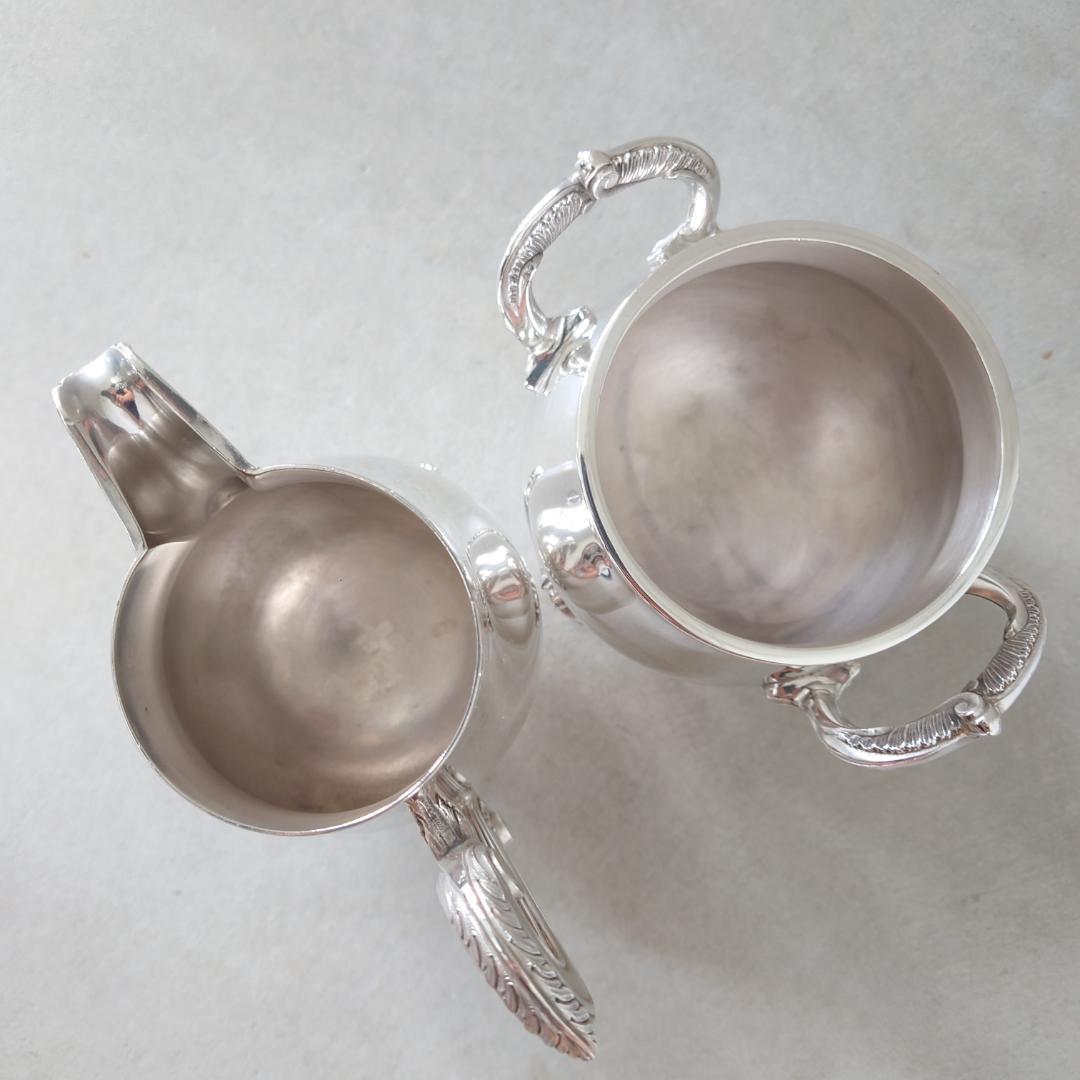 美品 クリストフル マルリー コーヒー ティー シュガー ミルク ポット 4点