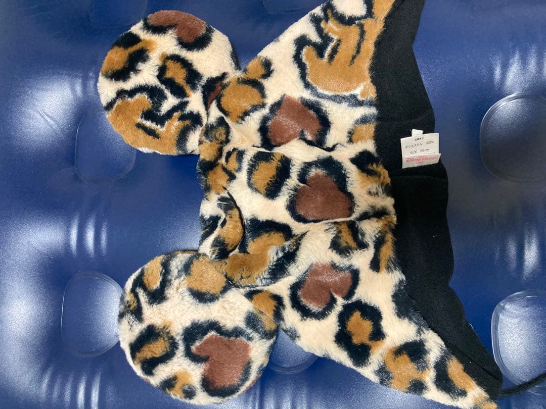 東京ディズニーリゾート ヒョウ柄ミッキー帽子 58cm ファンキャップ