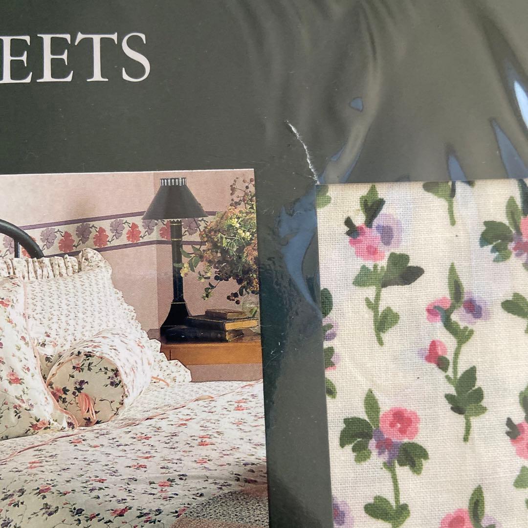 新品　LAURA ASHLEY 花柄ピンク　クイックシーツS&枕カバーセット